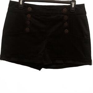 Express Jeans Women's‎ Black Button Front Shorts Size 12